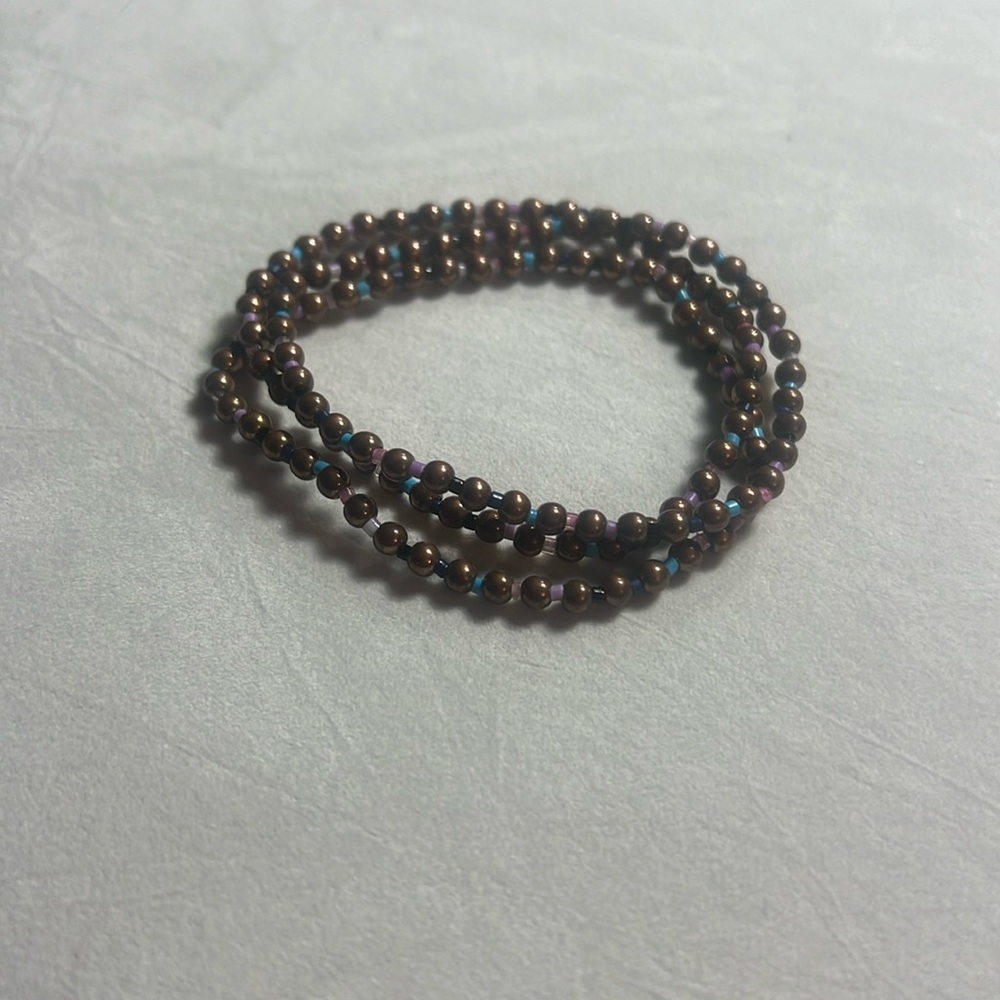 Stack of 3 beaded bracelets